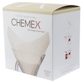Chemex Bonded Pre-folded Square Coffee Filters - 100 count